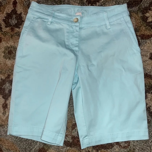 Aqua Bermuda Shorts - Picture 1 of 7